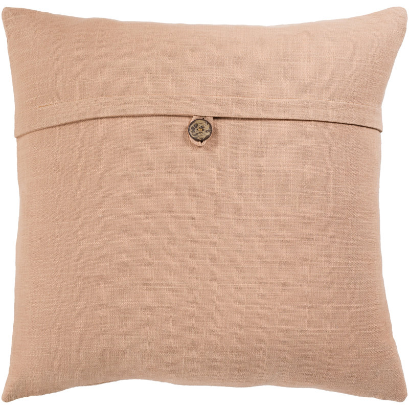 Penelope Accent Throw Pillow Cover, 18" x 18", Camel, Polyester/Polyfill