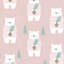 Murale rose moderne Modern Bears