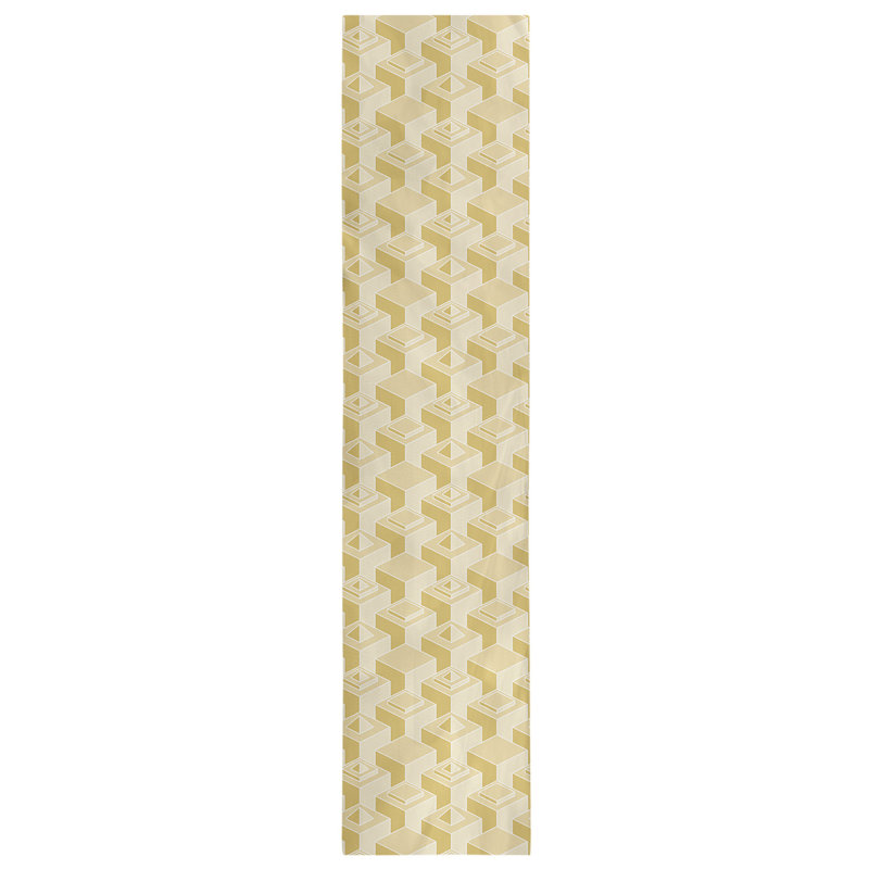 Classic Skyscrapers Table Runner, 16" x 72", Light Yellow