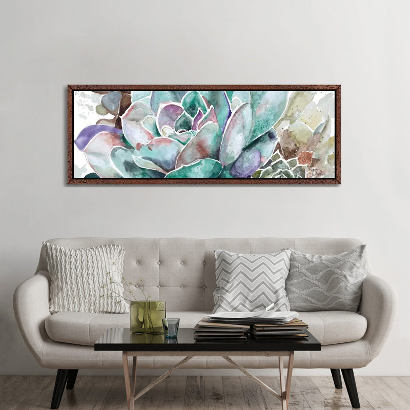 Desert Flower by Patricia Pinto - Floater Frame Panoramic Gallery-Wrapped Canvas Giclée on Canvas, Classic Wood