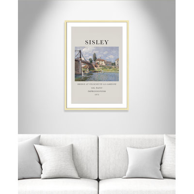 Old Masters Collection " The Bridge At Villeneuve " by Alfred Sisley