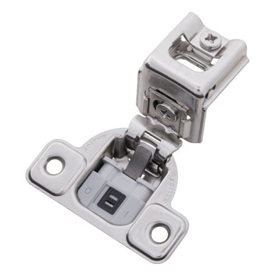 Concealed Soft Close Hinges 1-1/4" overlay Face Frame Soft Close - Polished Nickel - Cabinet Door Hinges (Set of 2) 