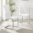 Scottsmoor Modern High Gloss Halo 6 Seater Dining Table Set with Luxury Faux Leather Dining Chairs-41866425-80764351