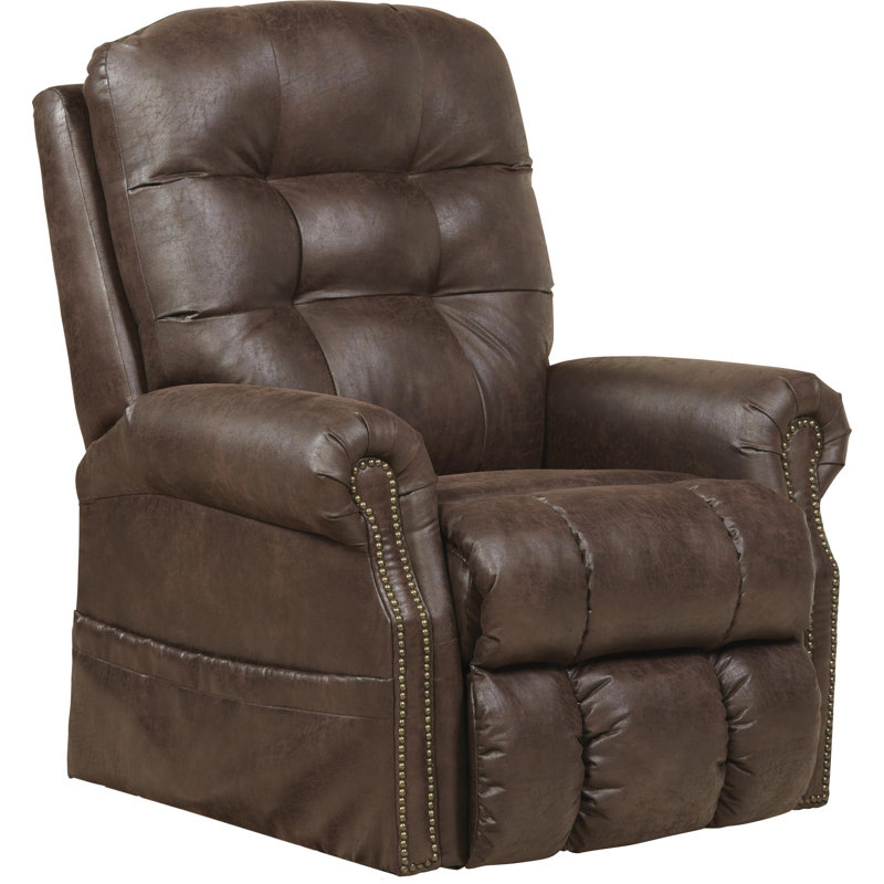 Fauteuil de massage inclinable et chauffant Rambert, Similicuir brun