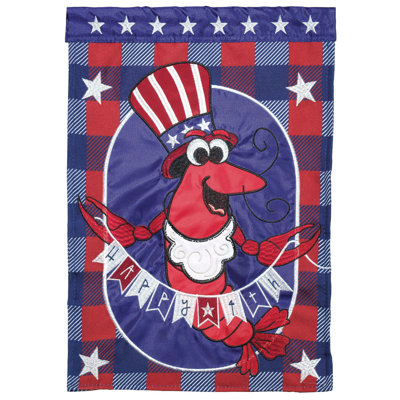 Clickett Double Sided 18'' H x 13'' W Polyester Independence Day Garden Flag
