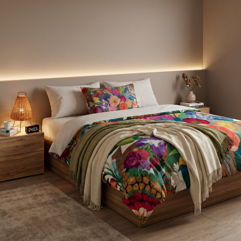 Ensemble de housse de couette Vibrant Botanical