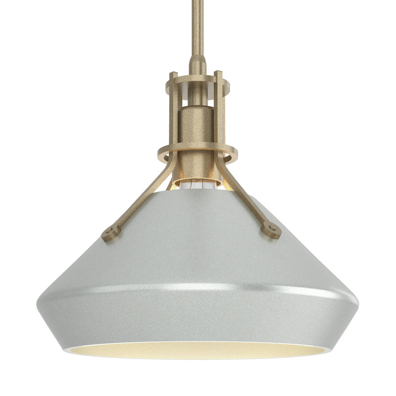 Henry with Chamfer Pendant, Vintage Platinum, Soft Gold