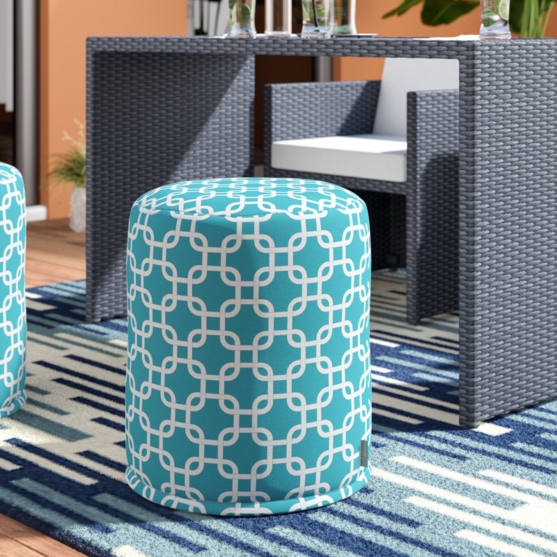 Petit pouf Roysum, Bleu sarcelle