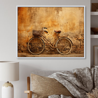 Caramel bicyclette sur toile