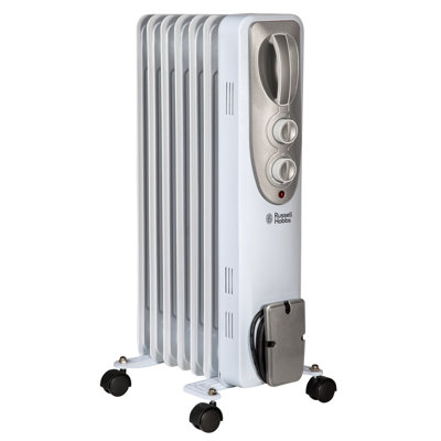 Russell Hobbs RHOFR5001B 1.5kW Oil Filled Radiator, 7 Fin, Black