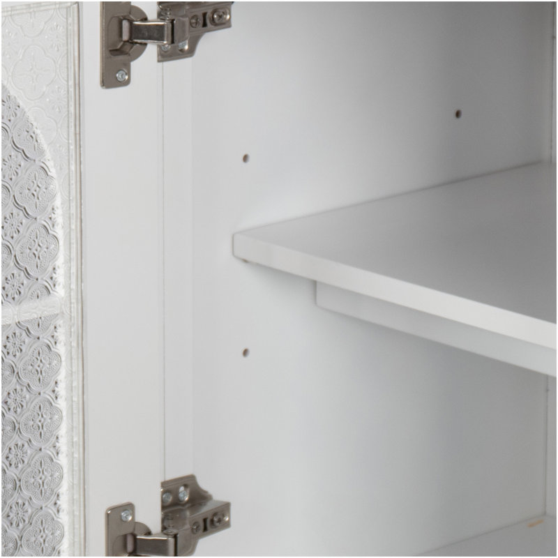 35.6" Bathroom Cabinet, Only Cabinet, White, White