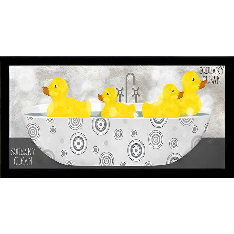 «Duck Bath Poster», impression encadrée