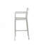 Tabourets d'extérieur avec cadre en aluminium antirouille, ensemble de 2