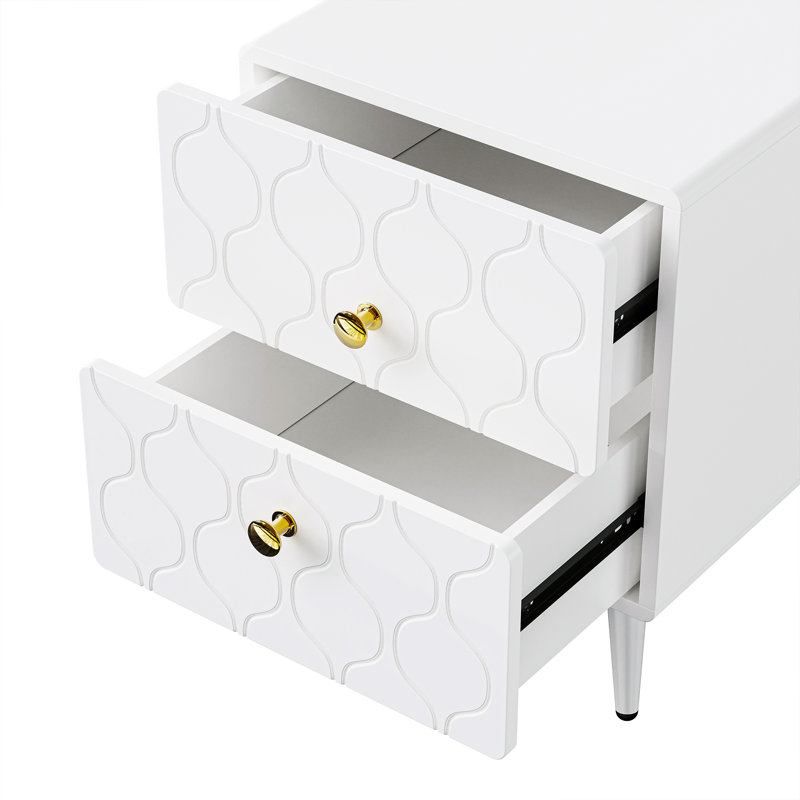 Jakayla 39.5cm W Manufactured Wood Bedside Table