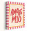 Amore Mio Love Bold Retro Romantic Wall Art Print by Mathieu - Wrapped Canvas Print-1507393093