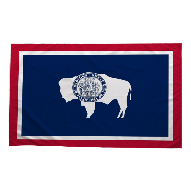 Drapeau de l'État du Wyoming - drapeau extérieur, H 36 po x l 60 po