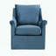 Fauteuil pivotant courbé avec coussin de dossier lâche