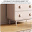 Commode d'appoint légère en bois crème moderne et luxueux