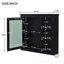 Armoire murale Uniontown avec miroir et 3 tablettes ouvertes-465973886