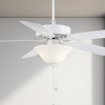 52" Garrett 5 - Blade Standard Ceiling Fan with Pull Chain and Light Kit Included