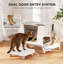 Cat Litter Box, Top And Side Entry Enclosed Litter Box With Flip Top