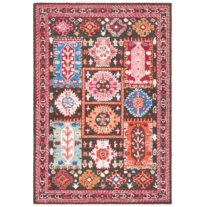Spacek Hand Tufted Wool Rug, Rectangle 4' x 6'