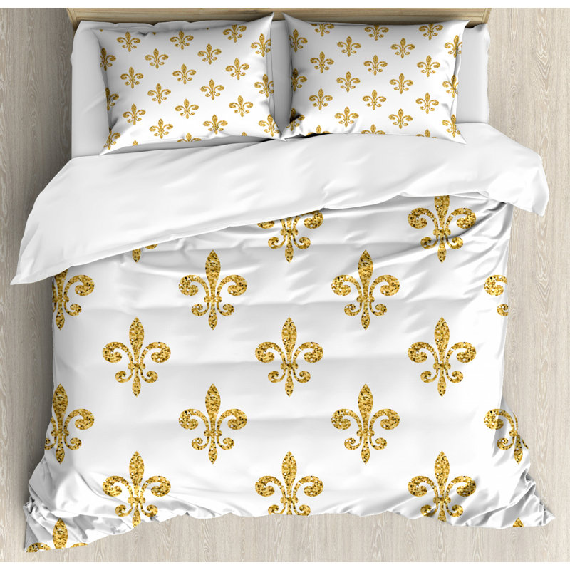 French Country Polyester Duvet Cover, Queen Duvet Cover + 2 Pillow Sham