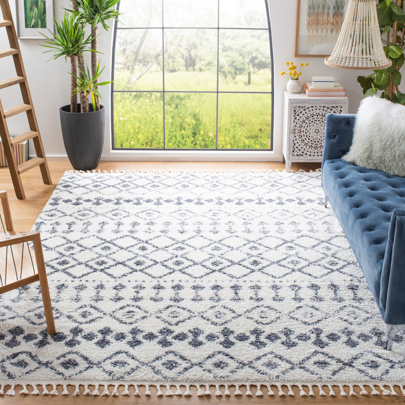 Triplett Fringe Shag Performance Geometric Rug, Rectangle 11' x 15'