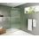 Aurora 38 in. x 78 in. Fully Frameless Fluted Radius Single Fixed Shower Panel