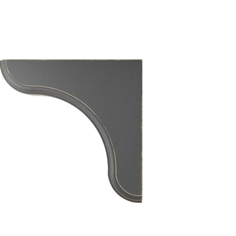 Support de décoration vintage en bois Eaton, l 1 3/4 po x P 5 1/2 po x H 5 1/2 po, H 5,5 po x l 1,75 po x P 5,5 po, Noir