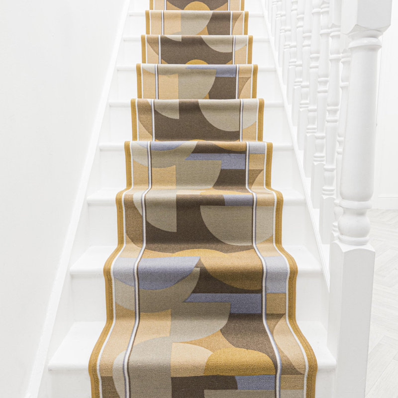 Stair Runner Geometric Shapes Area Rug, Runner 66 x 570 cm