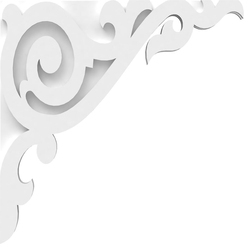 Corbeau en PVC de qualité architecturale Baile, H 22 po x l 22 po x P 1,875 po