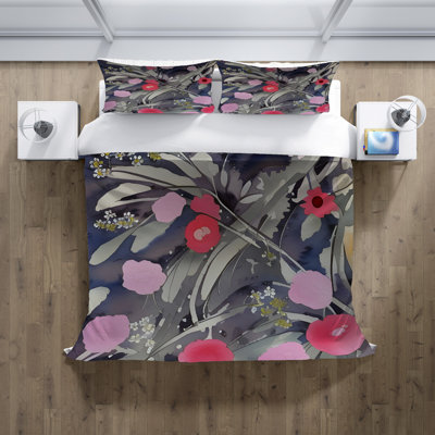 Polyester Floral Duvet Cover