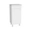 Meuble-lavabo de salle de bain avec lavabo, 1 porte, 4 pieds, 2 tablettes, blanc