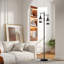 Lampe sur pied 66,3 po en métal de style rétro avec base en marbre et ampoules à intensité variable