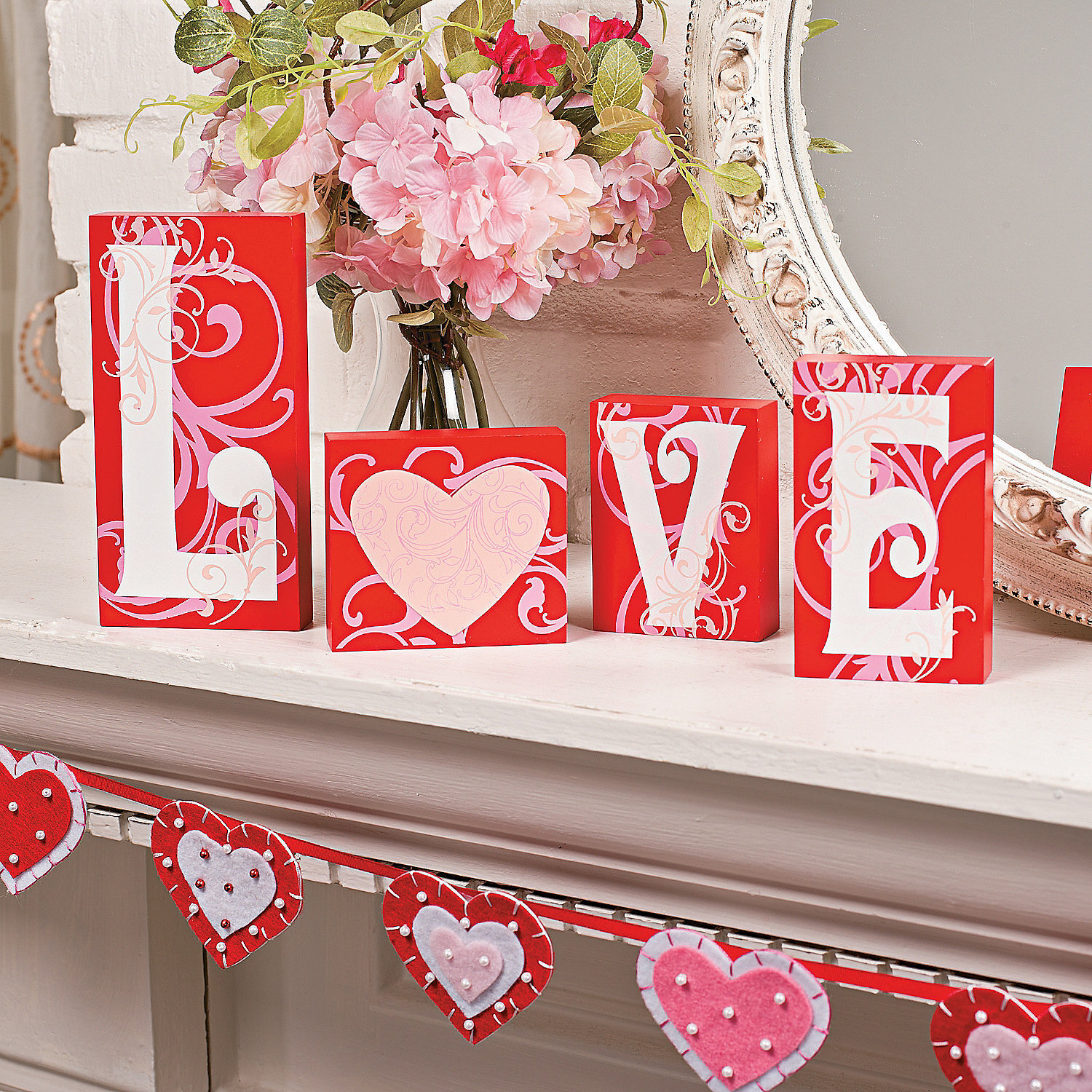 The Holiday Aisle® 4 Piece Rein Love Blocks Set | Wayfair