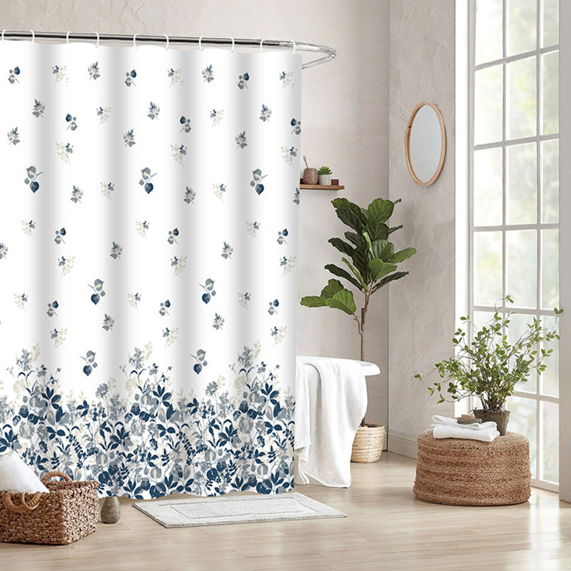 Rideau de douche avec crochets inclus