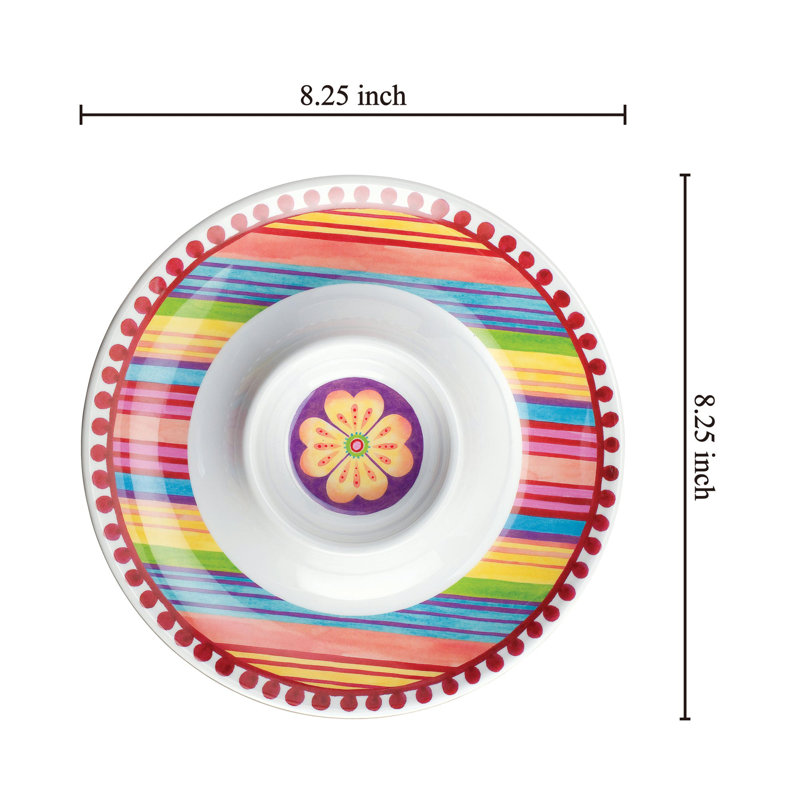 Dakota Fields Novello Melamine Chips and Dip Platter