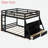 Bunk Bed With App-controlled Led Lights, Charging Hub, Storage Shelves And 2 Drawers-818192654-818192655
