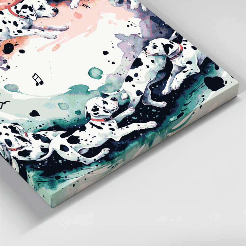 «Dogs Dalmatian Gray», art mural sur toile, H 24 po x l 36 po