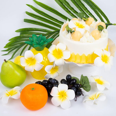 50pcs 2.7" Foam Plumeria Flower Heads