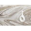 Tapis ivoire / doré à motif abstrait en marbre Luxe Collection-133682543