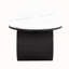 Table basse ovale de luxe avec rangement, table centrale en métal noir 47,24 pouces pour le salon