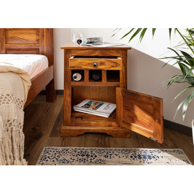 Oxford 46 cm W Solid Wood Bedside Table