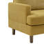 Canapé modulable 3 places avec méridienne, profondeur 149 cm, revêtement en velours côtelé jaune antique, largeur 246 cm, structure en bois massif, coussins garnis, hauteur 89 cm, poids 86 kg