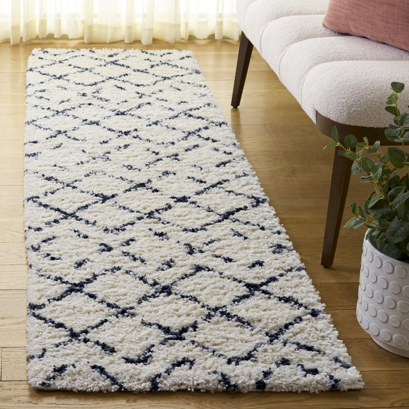 Tapis d'intérieur à poils longs Arizona, Tapis de couloir 2 pi 3 po x 8 pi