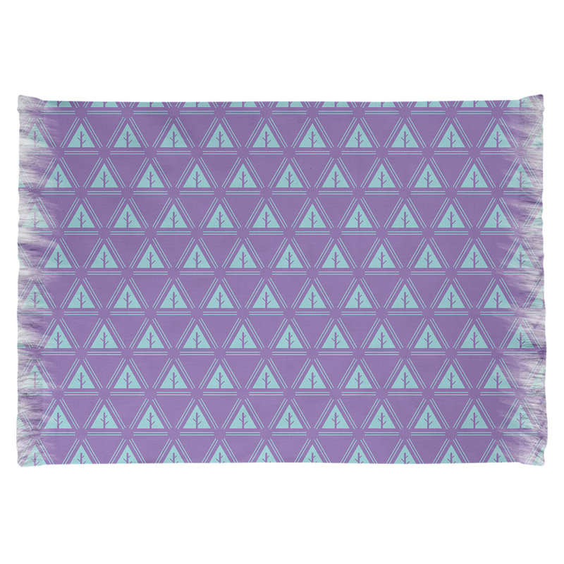 Tapis mauve / bleu ciel à motif d'arbres minimalistes, Oui