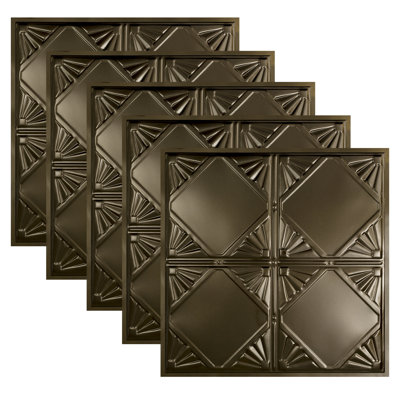 Great Lakes Tin Erie 2'x2' Lay-In Ceiling Tile (Pack of 5)