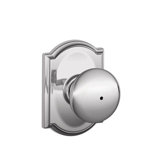 Plymouth Knob with Camelot Trim Bed and Bath Lock