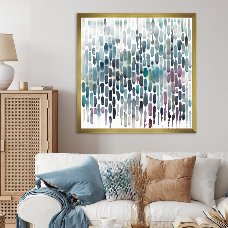 «Exploration des profondeurs de la fludité rose» sur toile, H 16 po x l 16 po x P 1 po, Encadrement doré
